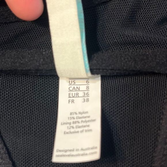 NEW Sea Level Square Neck Bralette Bikini Top Black Size 6 - Picture 8 of 10